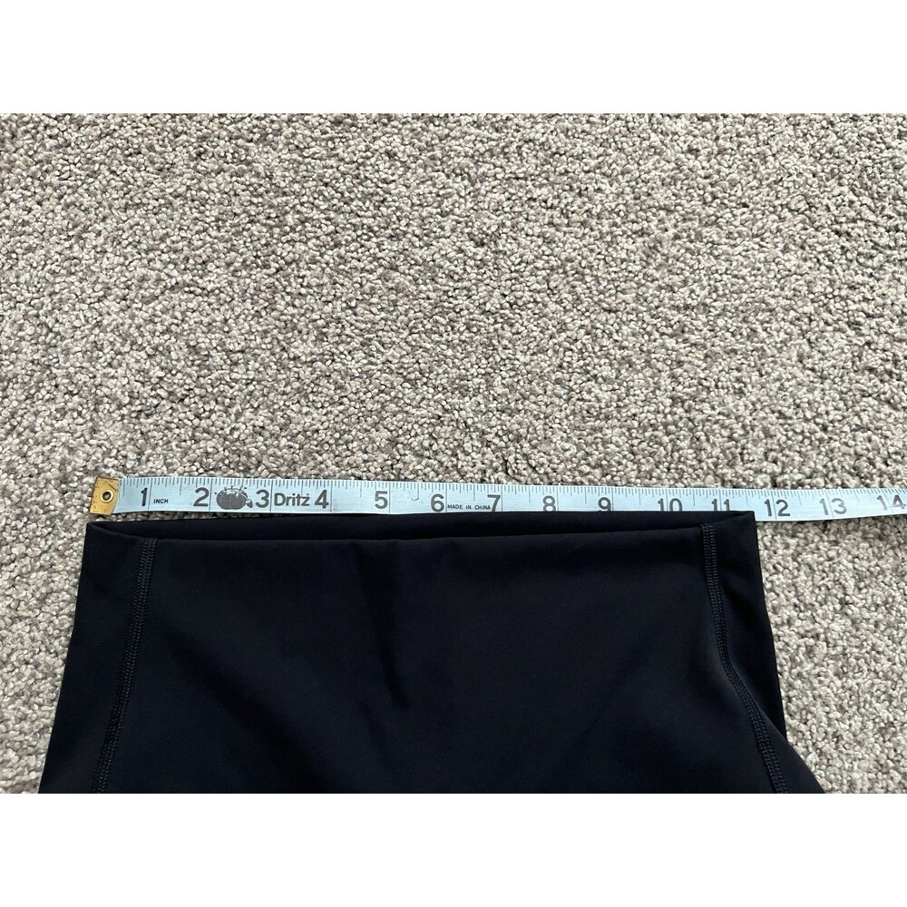 Lululemon Black High Rise Crop Leggings Mesh Scallop Hem Yoga Pants Womens SZ 4 - Picture 5 of 6